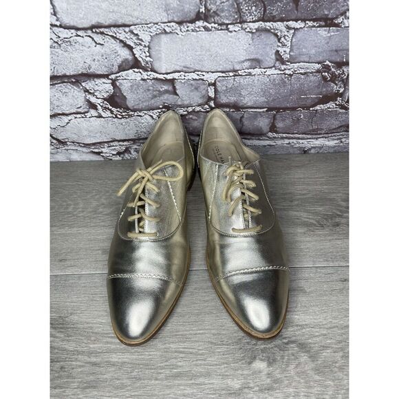 COLE HAAN Go To Collection Arden Gold Metallic Leather Oxfords Women Sz 10B US - Picture 14 of 16